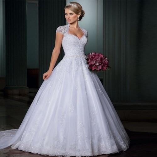 Off Shoulder Lace Appliques A-Line Wedding Dresses Sexy Open Back Long Natural Waist Bridal Gowns Custom Made Robe De Mariee