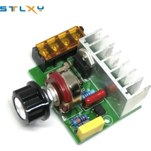 4000W 0-220V AC SCR Electric Voltage Regulator Motor Speed Controller Dimmers Dimming Speed With Temperature Insurance