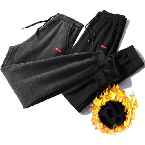 KKSKY Warm Cotton Sweatpants Men Thick Pants Winter Oversized Joggers Clothing Streetwear Casual Sports Trouser 2020