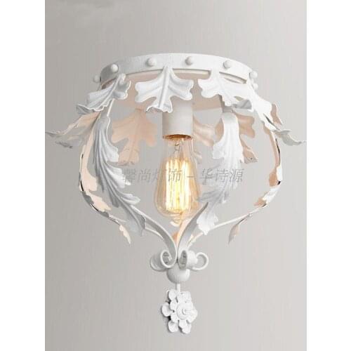 Postmodern wrought iron porch light crown round bedroom balcony corridor hallway hall small ceiling light