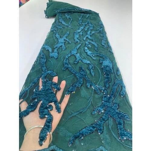 High qualtiy embroidery fabric wtih sequins embroidery ZH-698881 French tulle net lace fabric for wedding dress