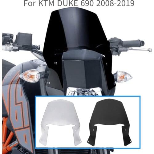 For Duke690 Accessories Motorcycle Windscreen Windshield Deflector Protector for KTM Duke 690 2012-2019 2013 2014 2015 2016 2017