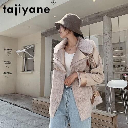 Winter Women Jacket 2002 Woman Real 100% Goat Wool Jackets Female Goat Skin Coats Luxury Clothes Mujer Parkas TN889