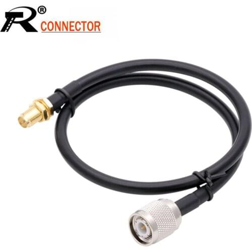 1PC 30CM 12" Coaxial RF Cable Connector RP SMA Female to RP TNC M with Cable RG58 For Antenna Intercon/WIFI/GSM/3G/GPS/4G Module
