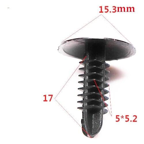 20Pcs 5mm Hole Car Trunk Roof Trim Panel Fastener Clips Black Plastic Rivet For BYD F3 L3 G3 G6 GF6