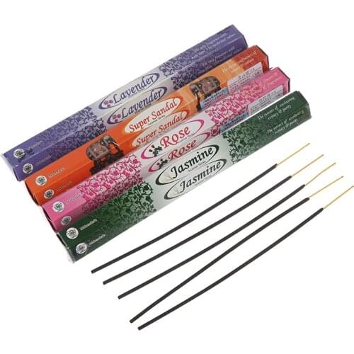 20PCS Authentic Indian Incense Sticks Handmade Joss Sticks Tibetan Sandalwood Natural Mixed Smell Indian Stick Incenses 4Styles