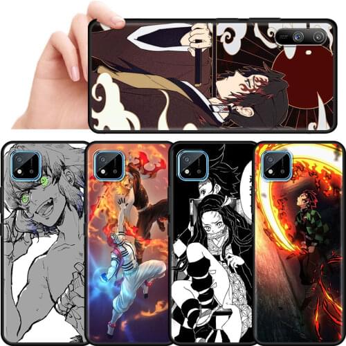 Anime Kimetsu No Yaiba Demon Slayer Cover for Realme 6 7 C21 C3 XT 5 X50 Pro 8 7i C11 C15 V5 5G GT Neo Cell Phone Case Coque