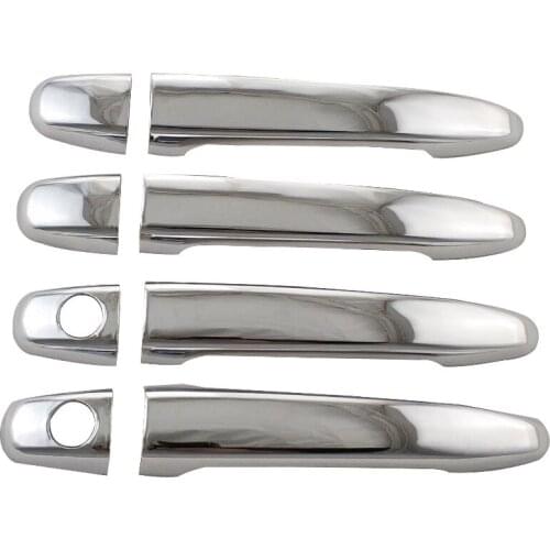 For Toyota 4Runner N210 2002-2009 Prado FJ120 2009 Wish 2006 Alphard 2003 8pcs Chrome plated Door Handle Cover Auto Car Trim