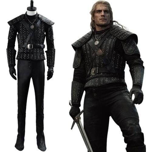Cavill Cosplay Costume Outfit Uniform Full Suit For Adult Halloween Carnival Cosplay Costumes