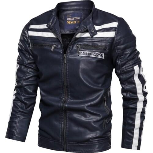 MDNSUPSTAR Men's Faux Leather Jackets