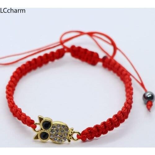 Fashion Owl Beaded Charm Bracelets For Women Men Red String Weaved Rope Bracelet Bangles Wristband Jewelry Gifts