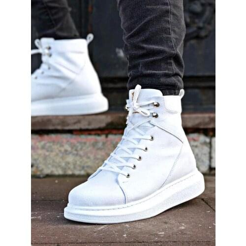 Knack High Sole Men 'S Winter Boots Casual Leather Comfortable Use Rain Waterproof Breathable Men 'S Ankle Boots