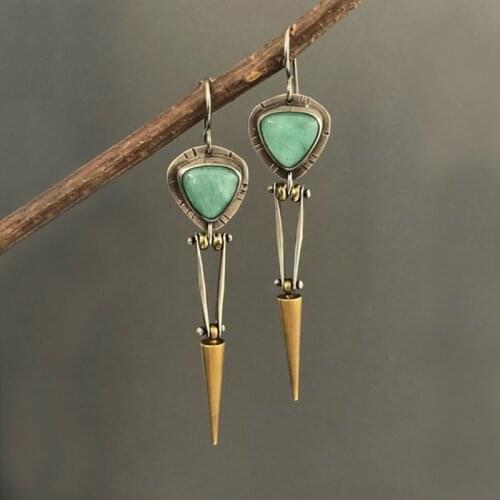 New Boho Style Earring For Women Cone Movable Metal Ear Accessories Creative Female Dangle Earrings Vintage Jewelry 2020 30D490