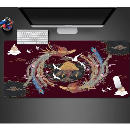 New Chinese Style Color Print Cool Mouse Pad High-Quality Rubber Mouse Pad Computer Accessories Keyboard Mouse Popular Mat