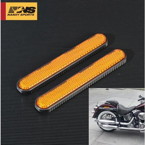 Orange Motorcycle Rear Mudguard Fender Reflector Case for Harley Sportster XL 883 1200 Softail Dyna Fatboy