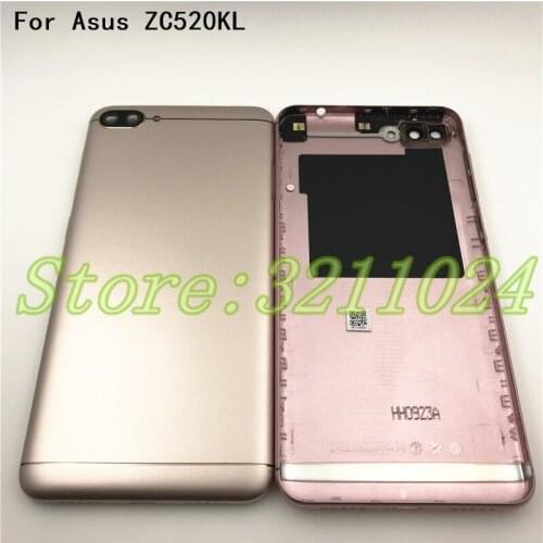 Original New For Asus Zenfone 4 Max ZC520KL Back Cover Rear Battery Door Housing PC Plastic + Side Keys + Camera +Logo