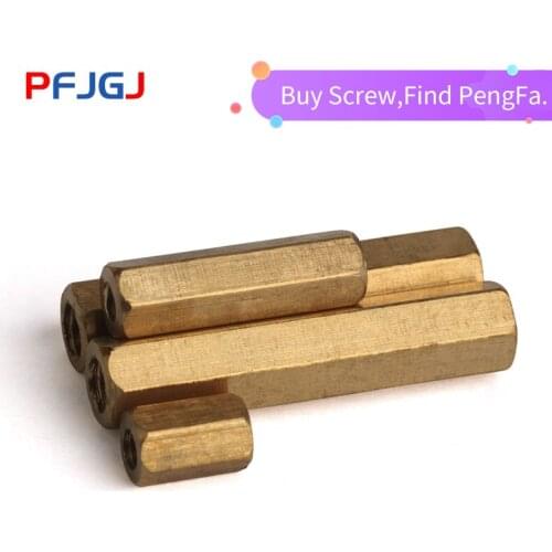 Peng Fa M3 M4 double-pass Hollow hexagonal Copper Ferrule Cylinder pillars/Hexagon pillar