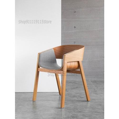 Customized Nordic Personalized Creative Designer Dining Chair Simple Modern Net Red Fashion Solid Wood Desk Chair Home Back Book