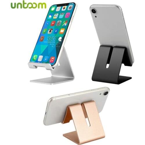 Untoom Mobile Phone Holder Stand for iPhone Xs Max X 8 7 6 Plus Universal Aluminium Alloy Tablet Phone Desk Stand for Samsung S9