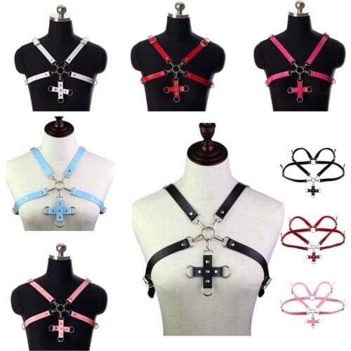 Harness Belt Cross Accessories Tops Bondage Waist Size Suspender Belt BDSM Leather Fetish Lingerie Garter Dress Dance Costume