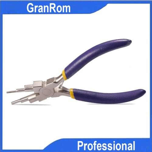 Carbon Steel Round Nose Pliers DIY Nickel Iron Clamping Tool Hand Tool for Jewelry Accessories Production Six-section Pliers