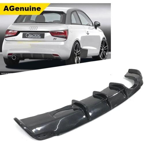 Carbon fiber RG style A1 standard rear diffuser rear bumper chin lip back bottom cover for Audi A1 hatchback 2010-2014