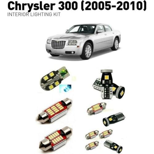 Led interior lights For Chrysler 300 2005-2010 12pc Led Lights For Cars lighting kit automotive bulbs Canbus