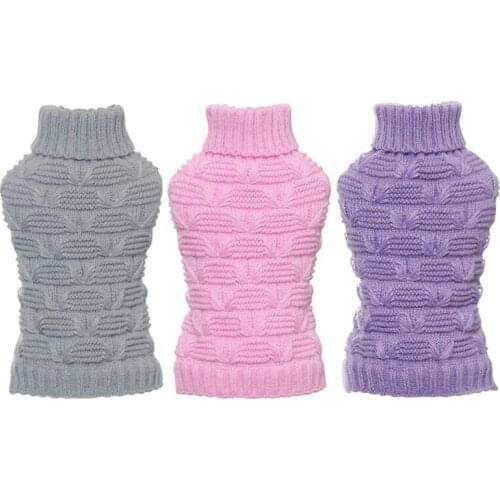 Warm Dog Sweater Cloth Winter Pet Knitted Clothes For Small Medium Dogs Chihuahua Yorkshire Outfits With Stereoscopic Pattern