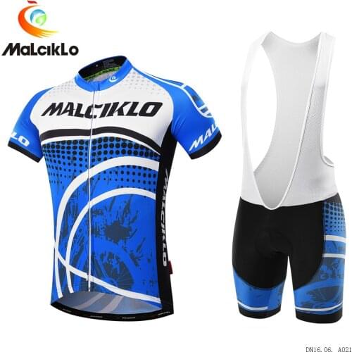 Malciklo Men Cycling Jersey Set Breathable Reflective Racing Bicycle Bike clothing Maillot Ciclismo Hombre Summer Cycling Kit