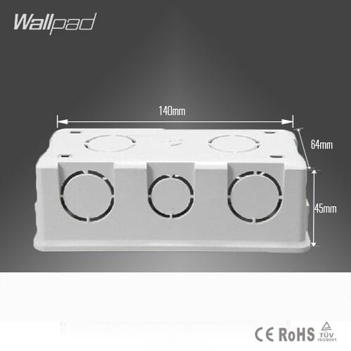 Wallpad 140*64MM Cassette Universal White Wall Mounting Box for Wall Switch and Socket Back Box, Free Shipping