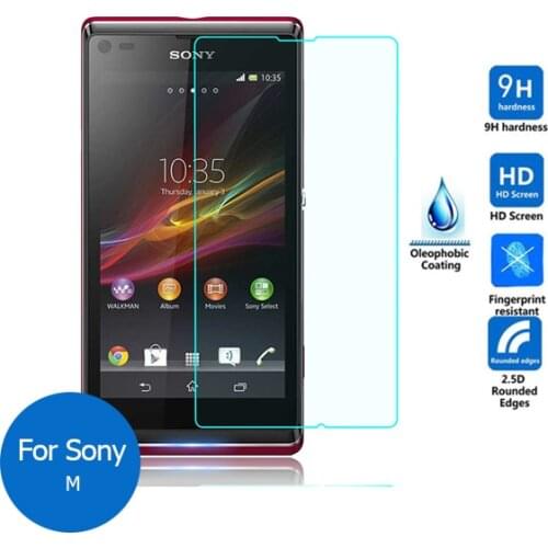 9H 2.5D Tempered Glass Screen Protector Film For Sony Xperia M C1904 C1905 C2004 C2005 Explosion Proof Protecticve Films Guard