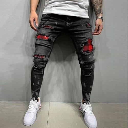 ZHANLINWU Men Skinny Jeans