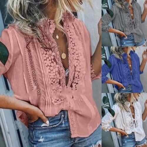 Women T-shirt Hollow Out Floral Print Shirt Sexy Decolletage Embossing Loose Half Sleeve Blouse White Top Office Femme Blusas
