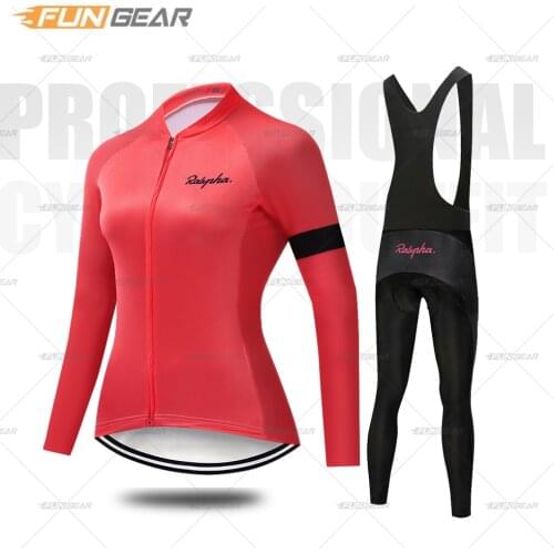 Lady Cycling Clothing Long Sleeve Ride Jersey Set Women Spring Autumn Bike Training Uniform MTB Beathable Maillot Ropa Ciclismo