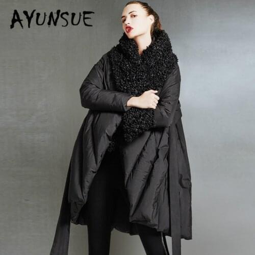 Winter Coat Women White Duck Down Jacket Women Down Coat Korean Big Fur Collar Wool Puffer Jacket Warm Parka DZ1107001 YY1648