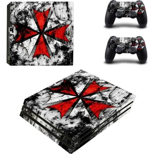 Biohazard Umbrella PS4 Pro Stickers Play station 4 Skin Sticker Decal For PlayStation 4 PS4 Pro Console & Controller Skins Vinyl