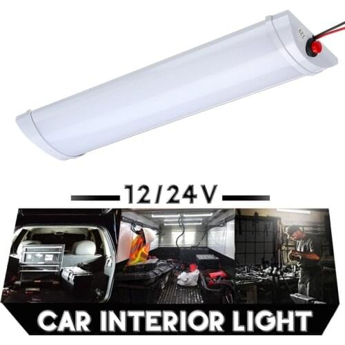 10W Car Interior Led Light Bar White Light Tube 72 LED with Switch for Van Lorry Truck RV for Camper Boat Indoor ceiling light