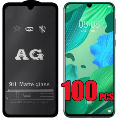 100pcs AG Matte 9H Tempered Glass Anti-Fingerprint Screen Protector For Huawei Honor 50 V40 X10 Max 10X Lite X20 SE Play 20 5 5T