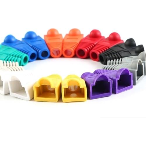 20Pcs Mixed Color CAT5E CAT6 RJ45 Ethernet Network Cable Strain Relief Boots Cable Connector Plug Cover