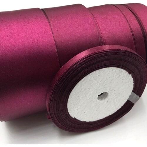 25 Yards Silk Satin Ribbon Wedding Party Decoration Gift Wrapping Christmas New Year Apparel Sewing Fabric Ribbon 42