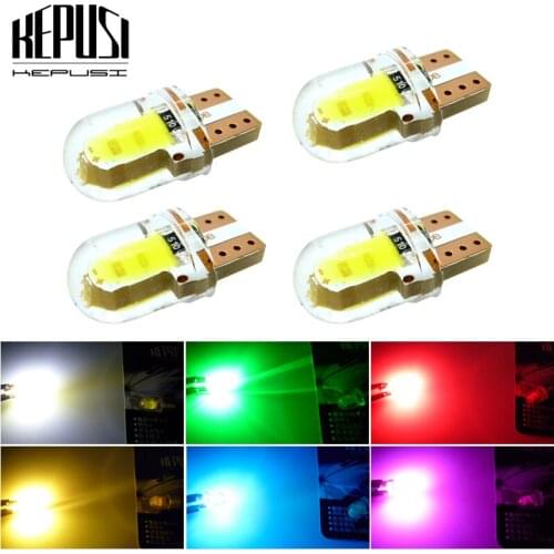 4x LED W5W T10 194 168 W5W COB 8SMD Led Parking Bulb Auto Wedge Clearance Lamp Silica Bright License Light Bulbs White