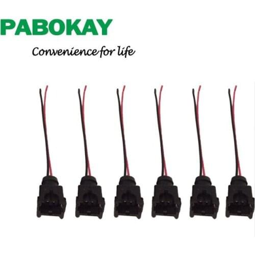 FOR6 pieces X New Fuel Injector Connector wire plug 0280150842 0280150846 0280150563 EV1 2PIN