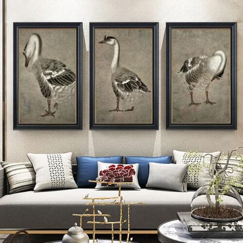 Print Abstract Flower Wintersweet Traditional Chinese Painting & Calligraphy on Canvas Poster Art Wall Picture for Living Room