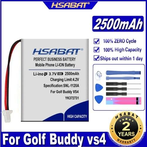 HSABAT GB900 2500mAh Battery for Golf Buddy GB750 GB900,Voice 2,Voice GPS Rangefinder Voice Plus,VS4 GPS Rangefinder,VS4 Voice