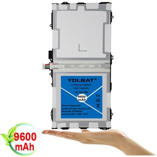 YDLBAT Top New 9600mAh Battery EB-BT800FBU EB-BT800FBC For Samsung GALAXY Tab S 10.5 SM-T800 SM-T801 T805C SM-T805 T807