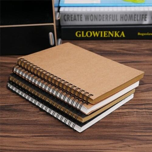 1Pc High Quality Reeves Hard Back Spiral Bound Coil Sketch Book Blank Paper Kraft Sketching Paper drop shipping
