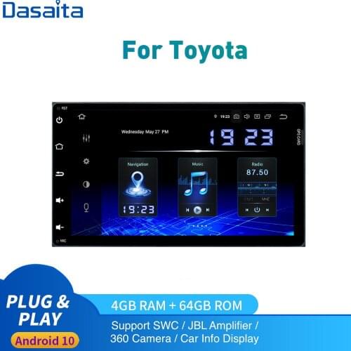Dasaita for Toyota Corolla Auris Fortuner innova Stereo 2017 2018 2019 Android Auto Radio 2 Din DSP IPS Carplay 4Gb+64Gb Map