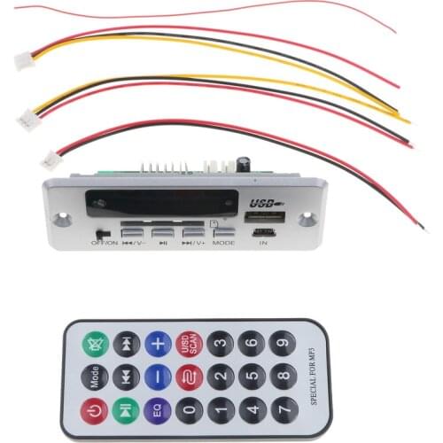 Car USB Color Screen Wireless Bluetooth 5.0 MP3 Decoder Board Audio Module Car MP3/TF Card Slot/USB/FM/Remote Decoder Board