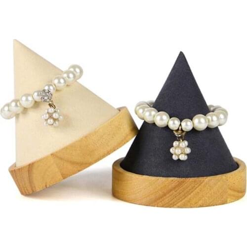 Bamboo Conical Shape Bracelet Display Stand Holder Rack Jewlery Jewelry Organizer