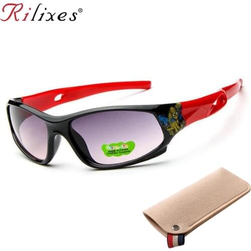 RILIXES Kids Sunglasses Plastic Child Baby Safety Coating Sun Glasses UV400 Boys Girls Eyewear Shades Infant Oculos De Sol